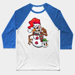 Evil Snowman Baseball T-Shirt